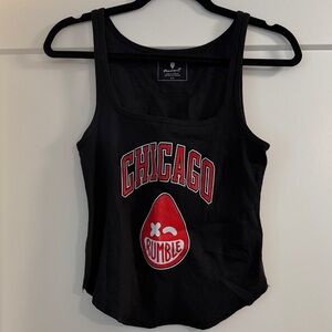 Free People Chicago Rumble Black Tank Top